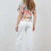 DiDi Loose tee Jeska in Feather grey with Ocean Treasures.- T-shirts & Tops