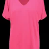 DiDi Loose V tee met korte mouw, roze- Basics | T-shirts & Tops