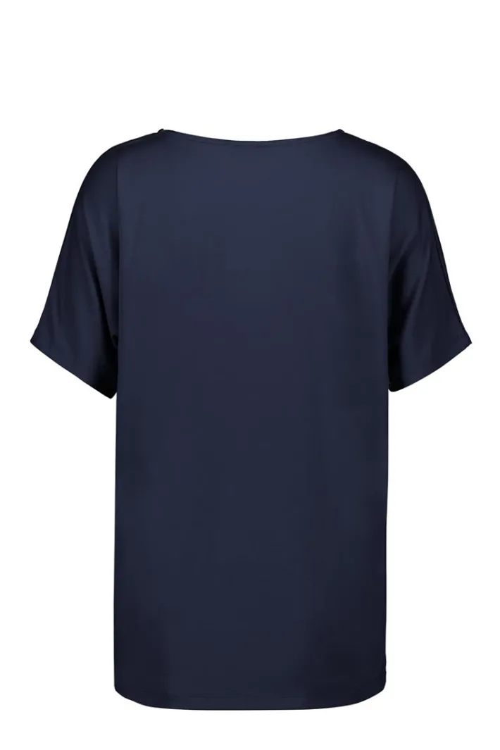 DiDi Loose V-tee Faye in Donkerblauw- Basics | T-shirts & Tops