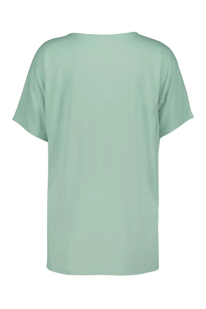 DiDi Loose V-tee Faye in granite green- Basics | T-shirts & Tops
