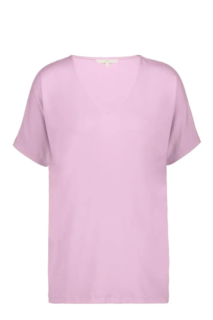 DiDi Loose V-tee Faye in mauve mist- Basics | T-shirts & Tops