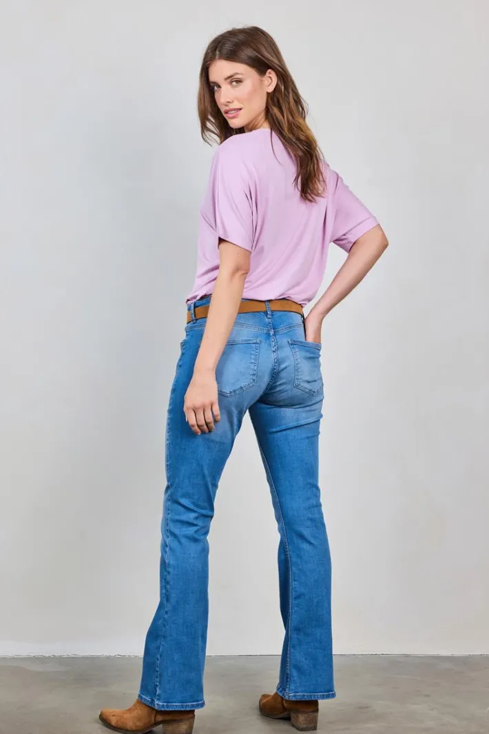 DiDi Loose V-tee Faye in mauve mist- Basics | T-shirts & Tops