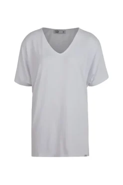 DiDi Loose V-tee Faye in Wit- Basics | T-shirts & Tops