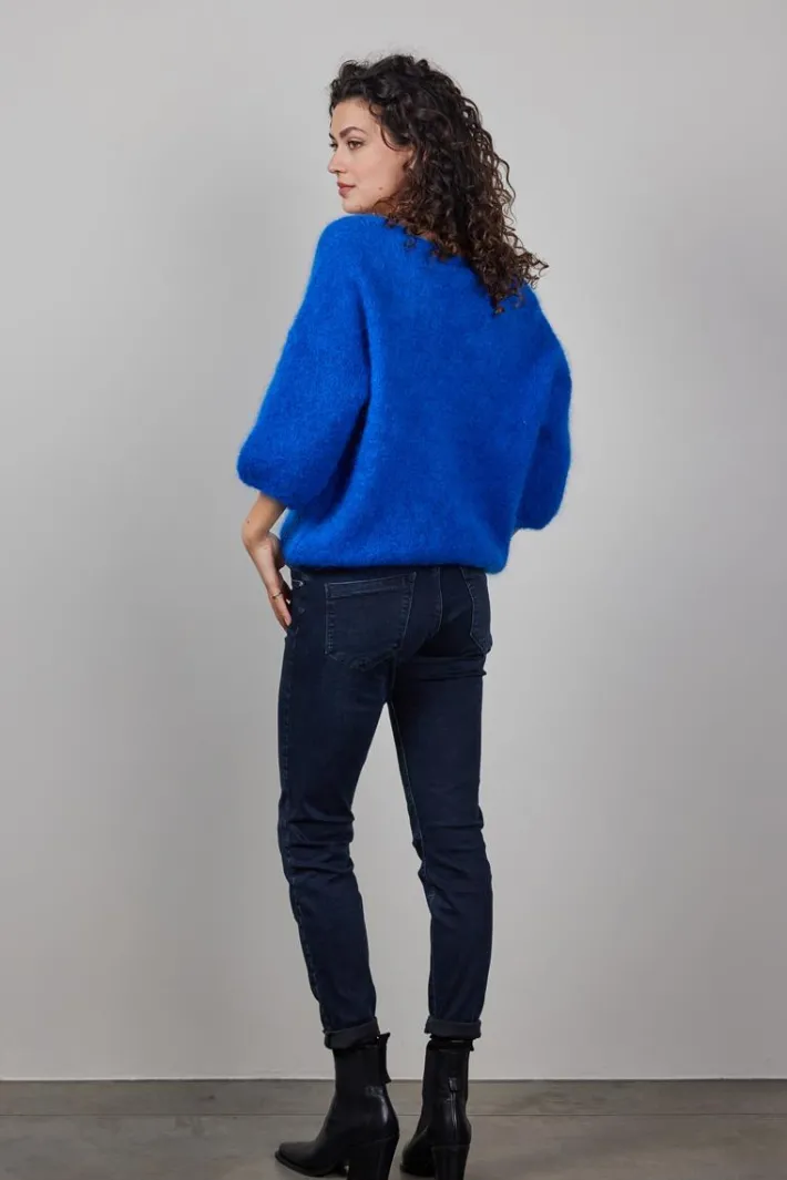 DiDi Mohair pullover Mira in kobalt blue- Truien & Vesten