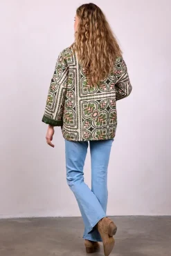 DiDi Padded jasje Bella Green Deco print- Jassen | Blazers