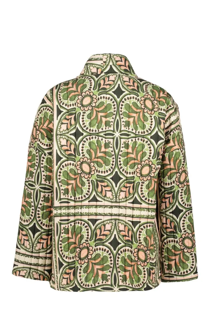 DiDi Padded jasje Bella Green Deco print- Jassen | Blazers