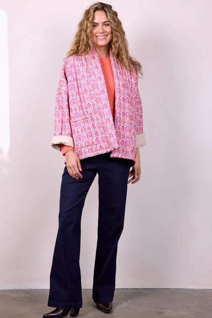 DiDi Padded jasje Bella Pink Granito print- Jassen | Blazers