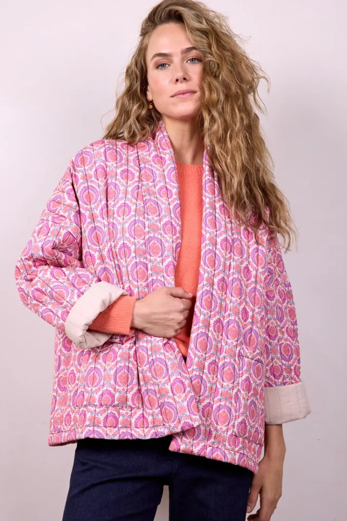 DiDi Padded jasje Bella Pink Granito print- Jassen | Blazers
