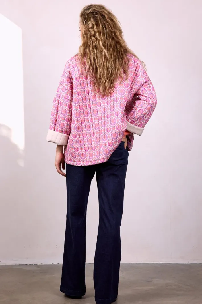 DiDi Padded jasje Bella Pink Granito print- Jassen | Blazers