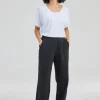 DiDi Pants Alba in Black- Lange Broeken