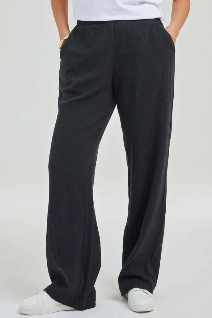 DiDi Pants Alba in Black- Lange Broeken