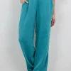 DiDi Pants Alba in Dark turquoise- Lange Broeken