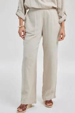 DiDi Pants Alba in Feather grey- Lange Broeken