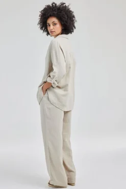 DiDi Pants Alba in Feather grey- Lange Broeken