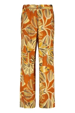 DiDi Pants Comfy in Copper with Palma print- Lange Broeken