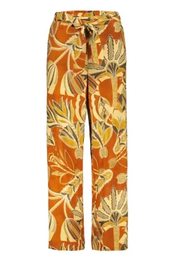 DiDi Pants Comfy in Copper with Palma print- Lange Broeken
