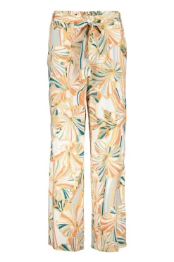 DiDi Pants Comfy in Offwhite with Maritimo print- Lange Broeken
