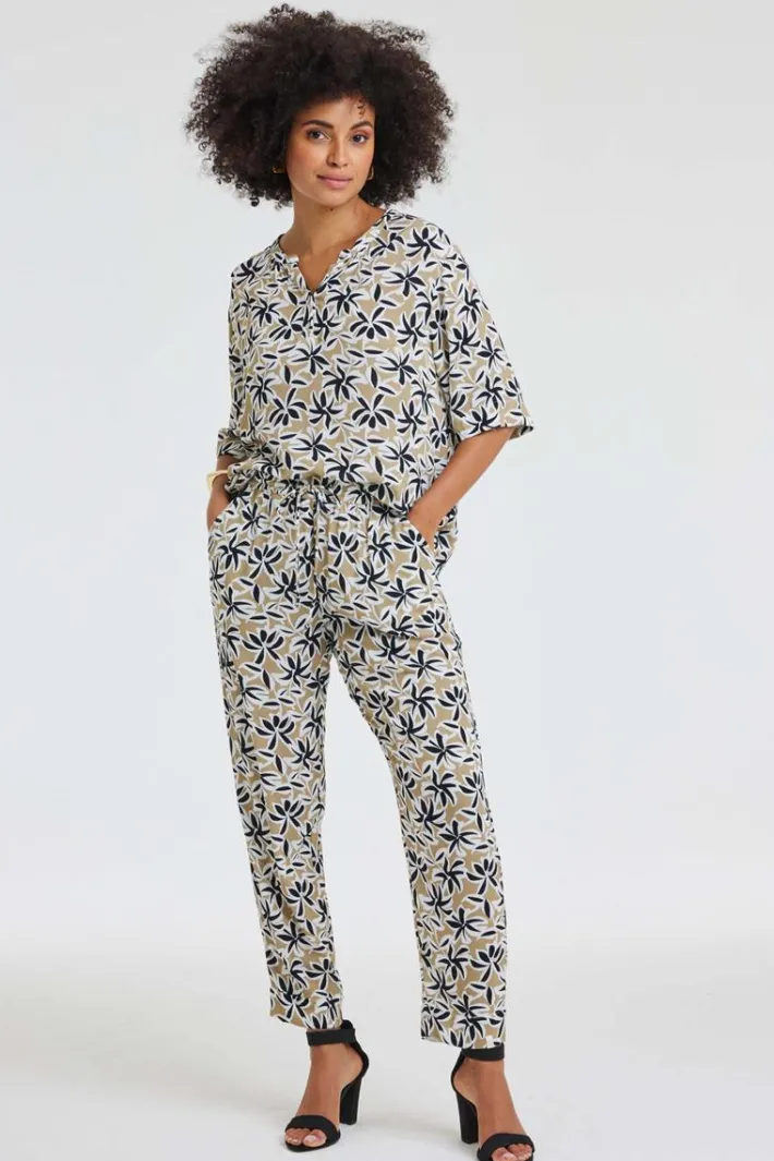 DiDi Pants Dia Shade print- Lange Broeken