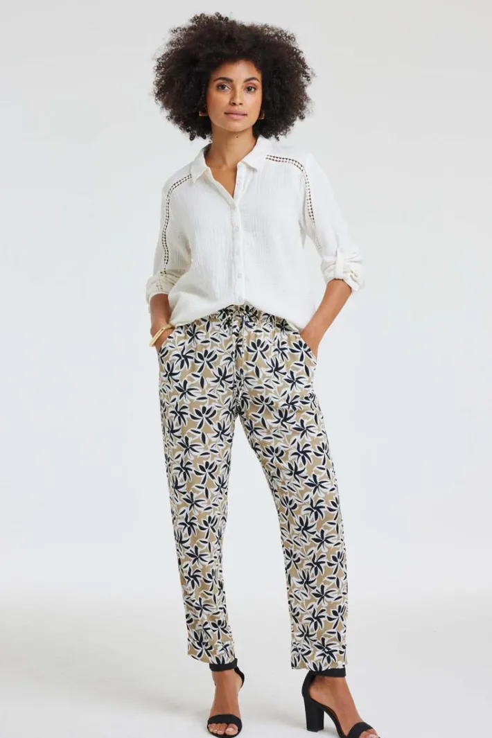 DiDi Pants Dia Shade print- Lange Broeken
