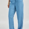 DiDi Pants Julia in Denim bleached- Denim | Lange Broeken