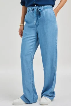 DiDi Pants Julia in Denim bleached- Denim | Lange Broeken
