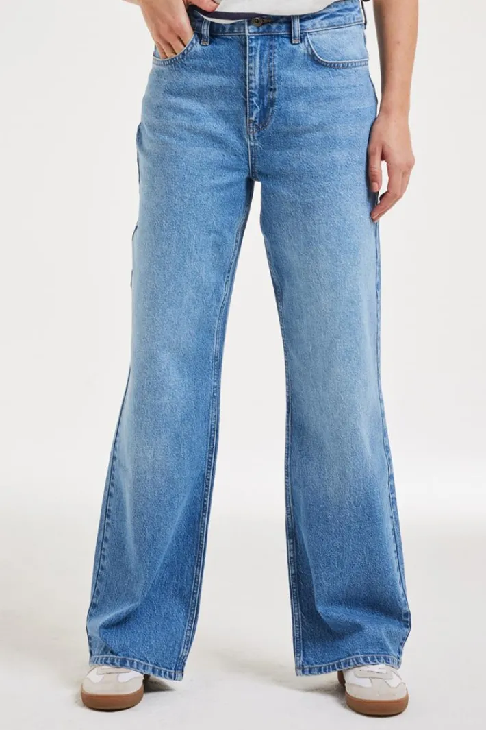 DiDi Pants Palazzo mid blue- Denim | Lange Broeken