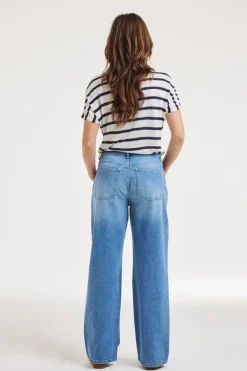 DiDi Pants Palazzo mid blue- Denim | Lange Broeken