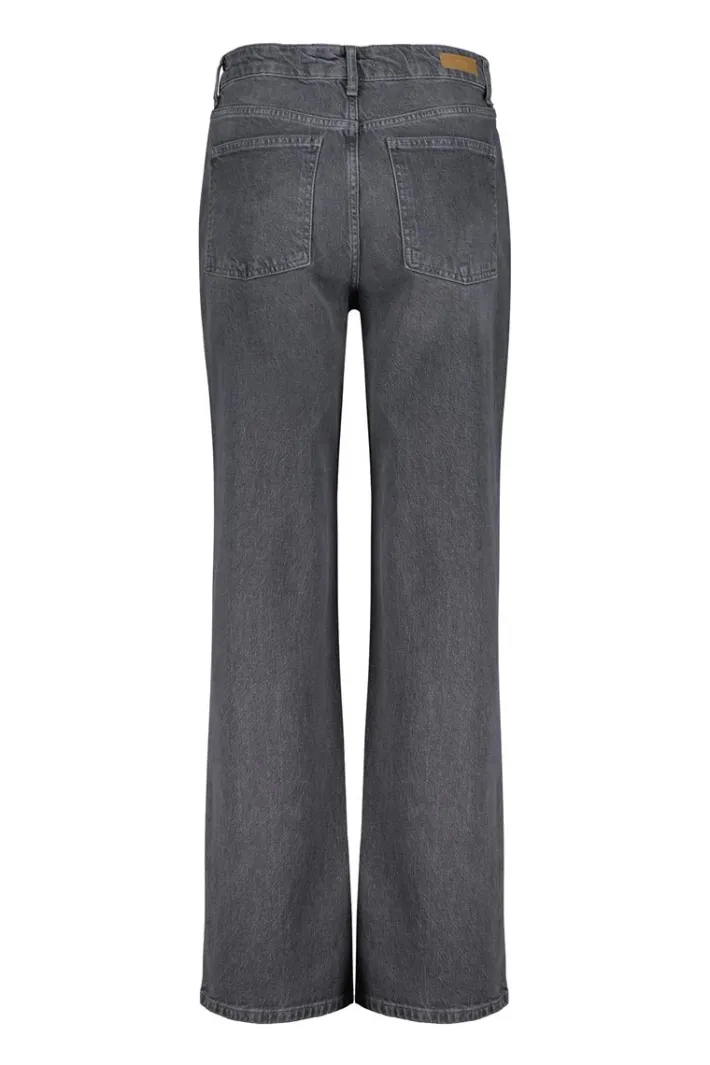 DiDi Pants Palazzo mid grey- Denim | Lange Broeken