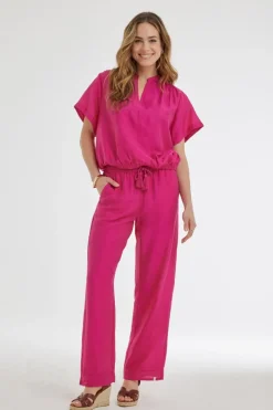 DiDi Pants Paloma Fuchsia purple- Lange Broeken