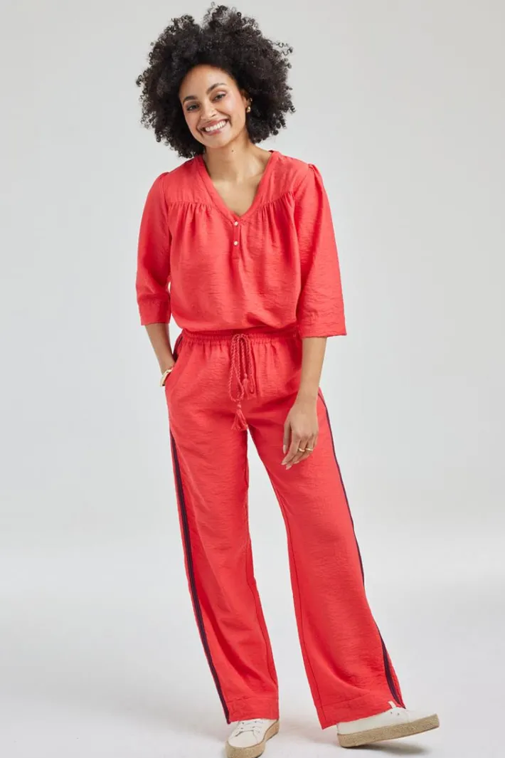 DiDi Pants Paloma in Rose red- Lange Broeken