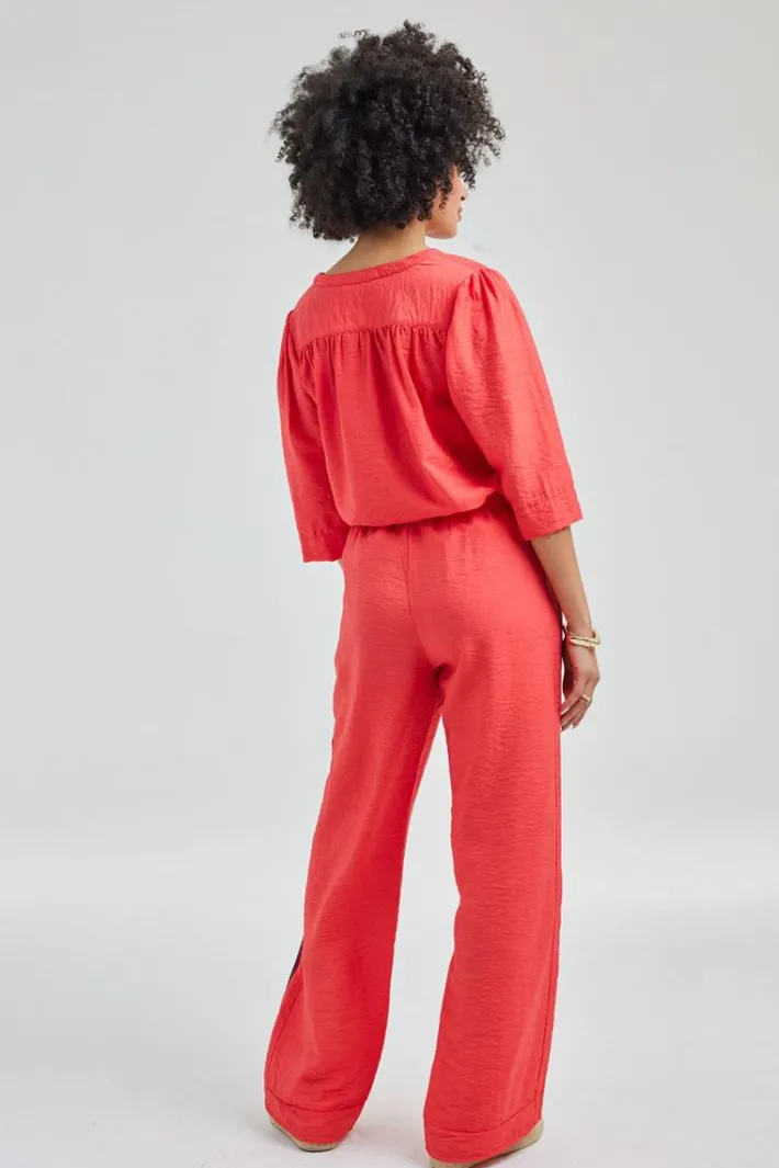 DiDi Pants Paloma in Rose red- Lange Broeken