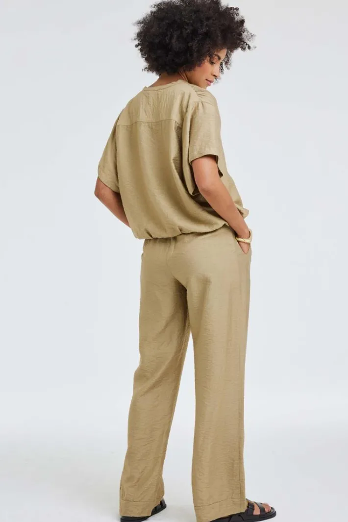 DiDi Pants Paloma Kelp sand- Lange Broeken