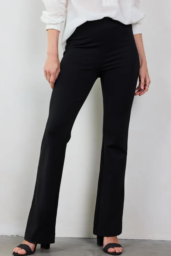 DiDi Pants Punta flare in black- Lange Broeken
