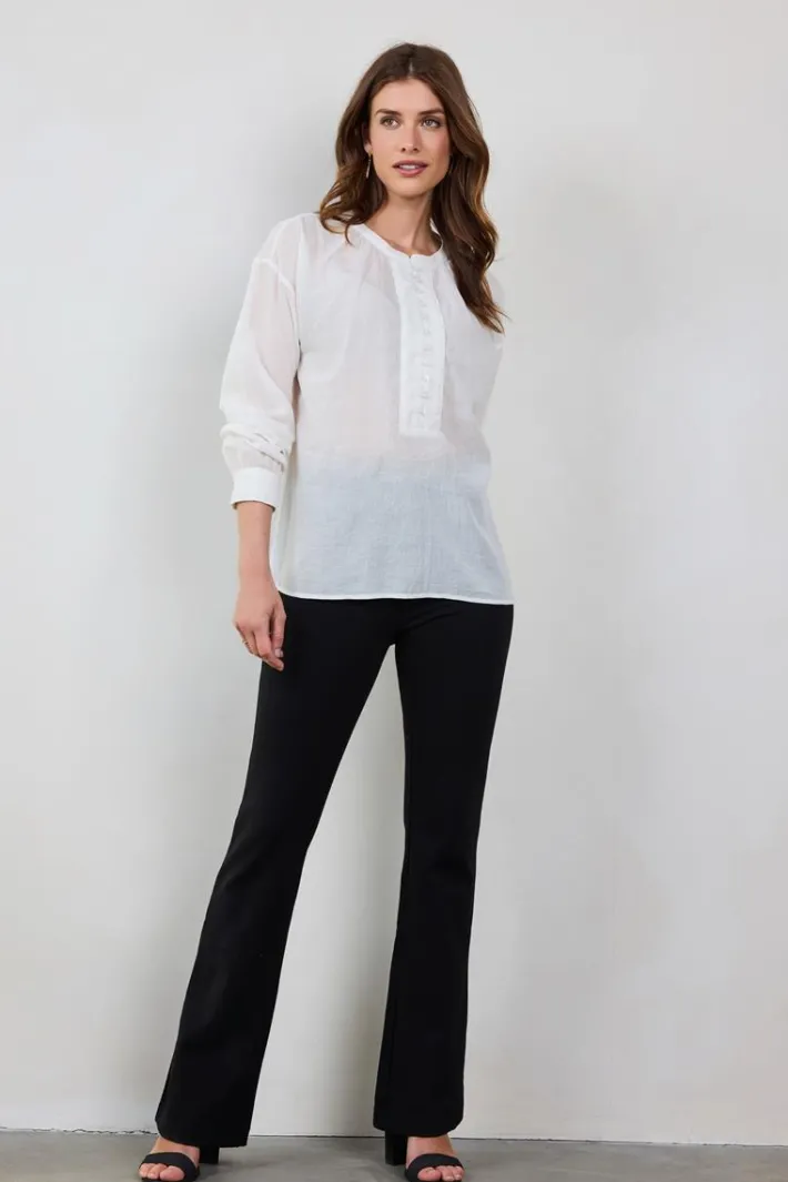 DiDi Pants Punta flare in black- Lange Broeken