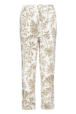 DiDi Pants Sol Offwhite Palmer print- Lange Broeken