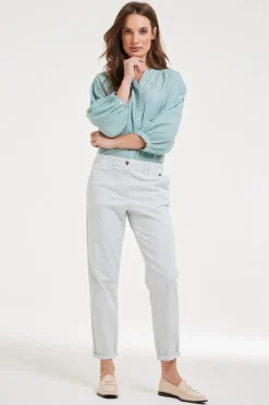 DiDi Pants Tyler Air blue- Lange Broeken