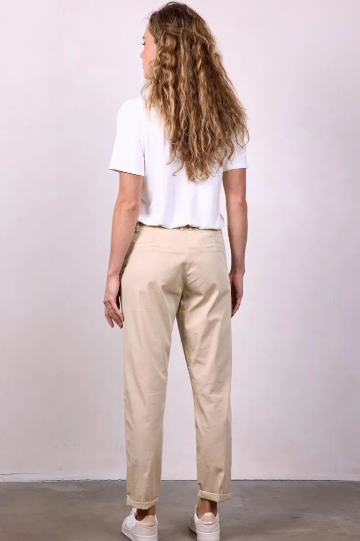 DiDi Pants Tyler Light sand- Lange Broeken