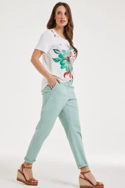 DiDi Pants Tyler Surf green- Lange Broeken