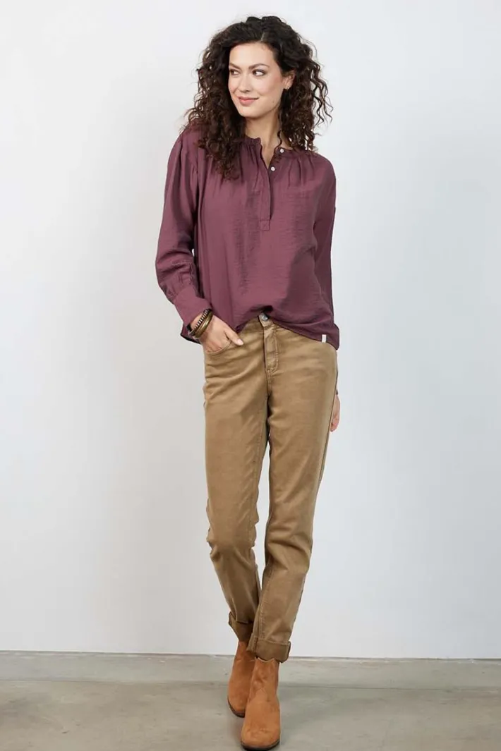 DiDi Pants Tyra Dark sand- Lange Broeken