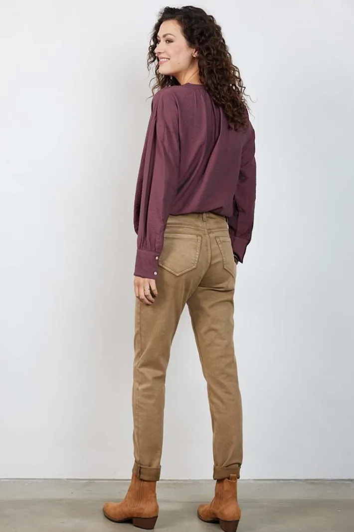 DiDi Pants Tyra Dark sand- Lange Broeken
