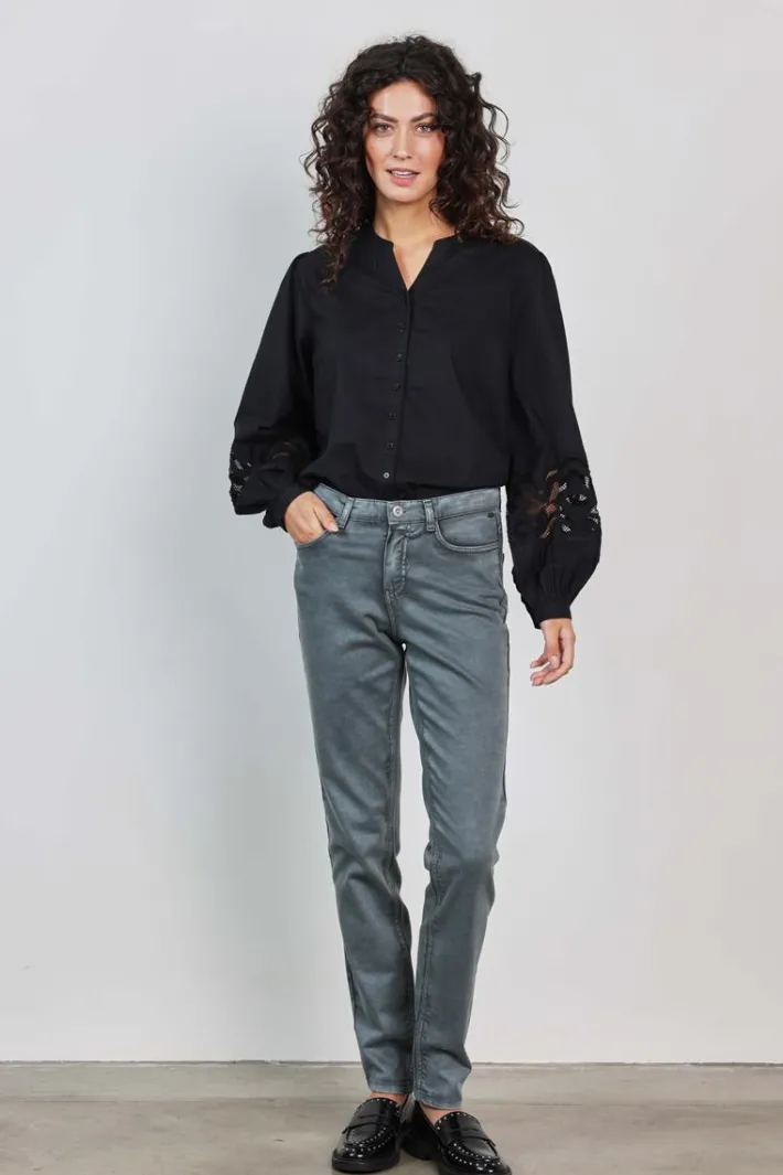DiDi Pants Tyra Dark shadow grey- Lange Broeken