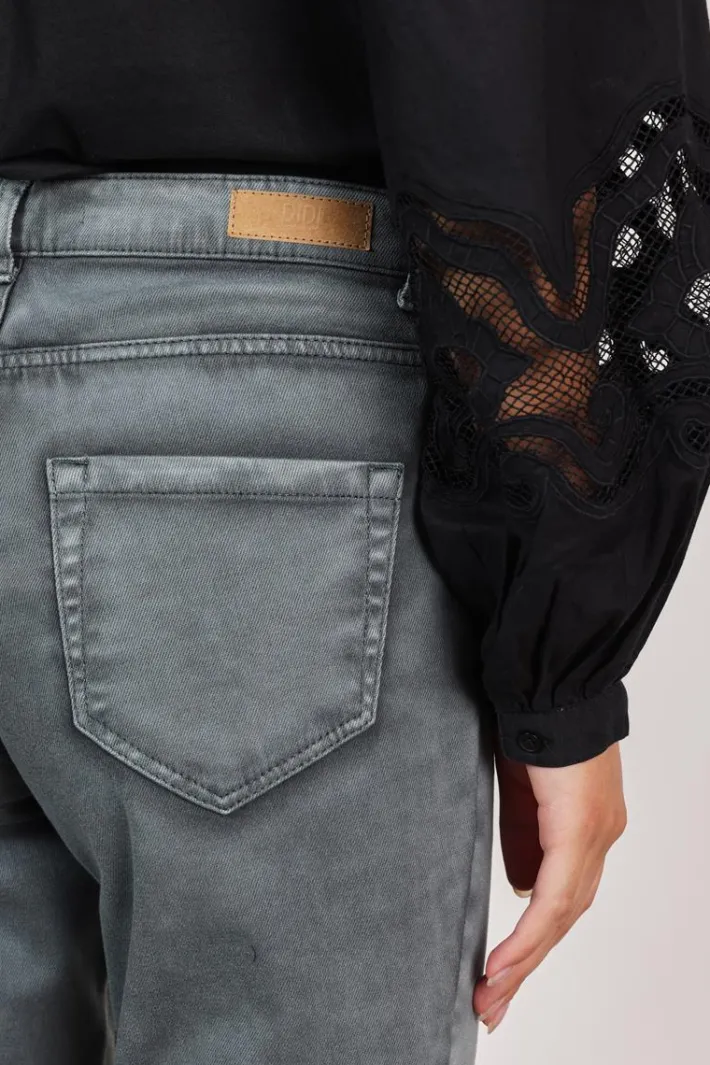 DiDi Pants Tyra Dark shadow grey- Lange Broeken