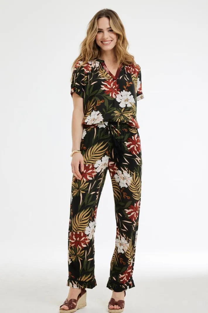 DiDi Pants Yara Jungle print- Lange Broeken