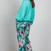 DiDi Printed pants Breezer in lightgrey with dreamscape print- Lange Broeken