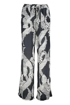 DiDi Printed pants Breezer in Darkblue met Dancing dots print- Lange Broeken