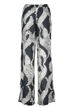 DiDi Printed pants Breezer in Darkblue met Dancing dots print- Lange Broeken