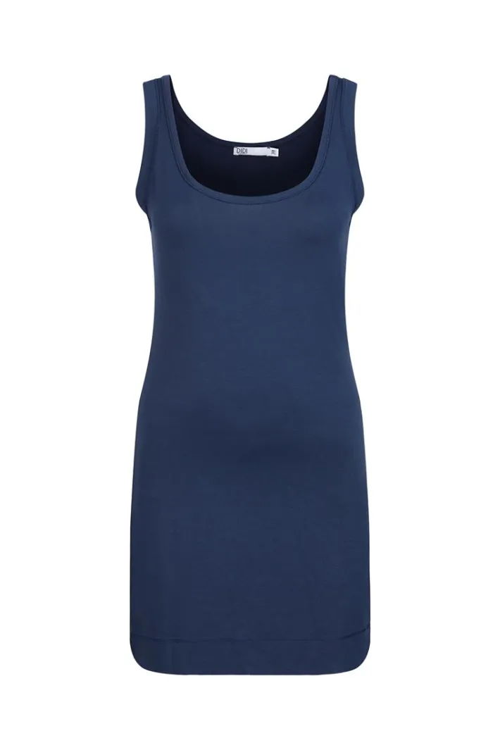 DiDi Singlet longer length donkerblauw- Basics | T-shirts & Tops