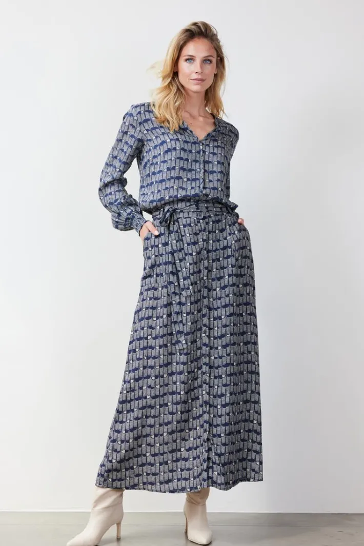 DiDi Skirt Nula Dark blue Glow print- Rokken