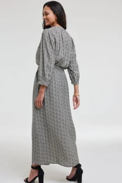 DiDi Skirt Nula in feather grey with Palette print- Rokken