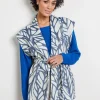 DiDi Sleeveless vest Diam in darkblue with Lush print- Truien & Vesten